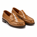 MOCASSINS LUXE CROCODILE – MARRON COGNAC