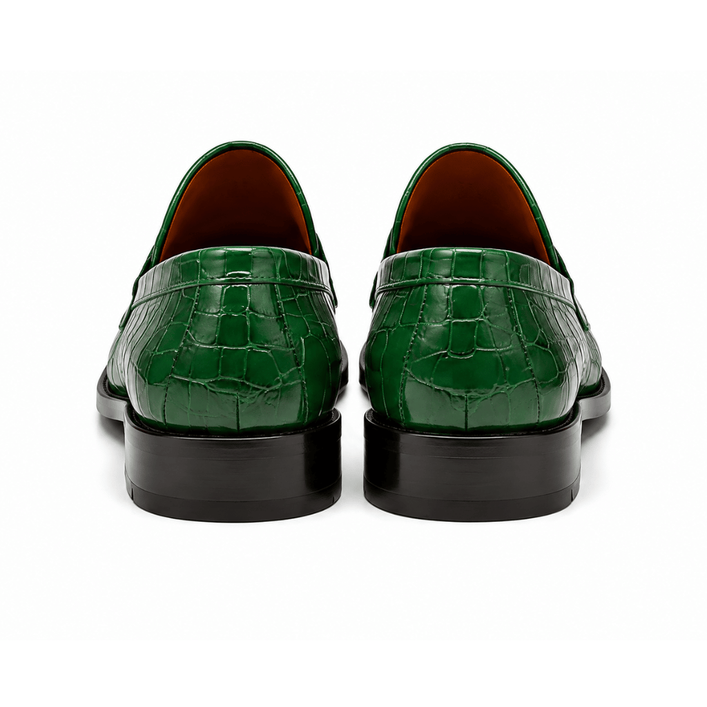 MOCASSINS LUXE CROCODILE – VERT